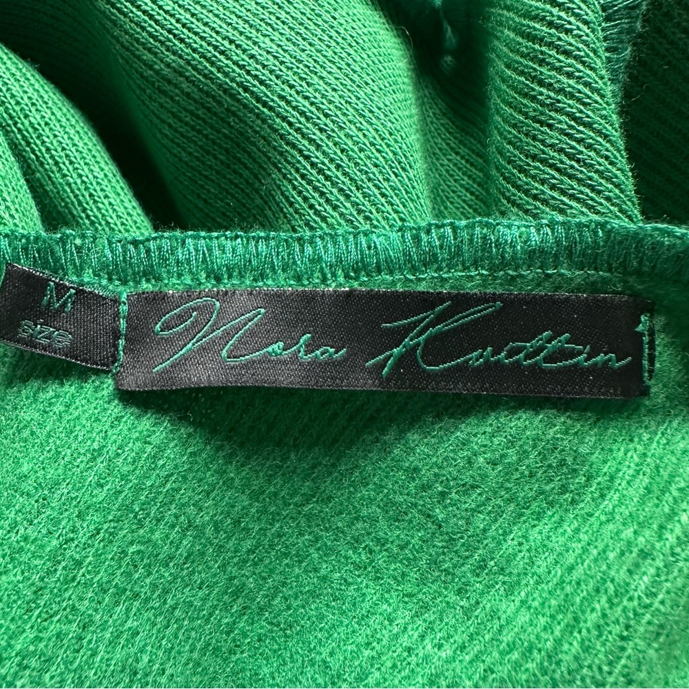 ✨Emerald Green Angora Blend Knit Set | Asymmetrical Top + Wide-Leg Pants Size M✨ - Picture 12 of 16